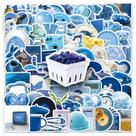 Pacote de adesivos Generic Blue Aesthetic, 100 unidades de decalques de vinil