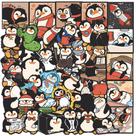 Pacote de adesivos Generic Penguin Cartoon Animal Waterproof x50 Pacote de adesivos Generic Penguin Cartoon Animal Waterproof x50