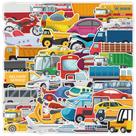 Pacote de adesivos Generic Transportation, 50 unidades para crianças, faça você mesmo