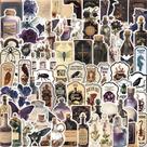 Pacote de adesivos Gothic Potion Bottle Dark Academia Ap 100 unidades