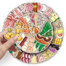 Pacote de adesivos Kawaii Hot Pot Food, 50 unidades de vinil de desenho animado