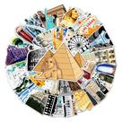 Pacote de adesivos Landmarks Buildings Anime 64 unidades para carro