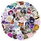 Pacote de adesivos Magic Gothic, 50 unidades Witch Skull Bat Cryst Pacote de adesivos Magic Gothic, 50 unidades Witch Skull Bat Cryst