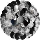 Pacote de adesivos Moon Phase Anime em preto e branco à prova d'água