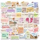 Pacote de adesivos Motivational Quote, 100 peças de papel estético rasgado