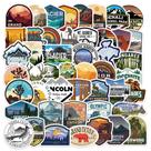 Pacote de adesivos National Park, 50 unidades, Retro Outdoor Nature Vin
