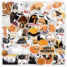 Pacote de adesivos Nordic Halloween, 50 unidades abóbora, fantasma, bruxa