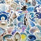 Pacote de adesivos Ocean Scenery, 50 unidades de vinil estético de viagem