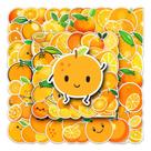 Pacote de adesivos Orange Fruit, 50 peças de vinil cítrico fofo de desenho animado Pacote de adesivos Orange Fruit, 50 peças de vinil cítrico fofo de desenho animado
