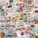 Pacote de adesivos para leitura de 200 unidades de decalques Book Lover à prova d'água Pacote de adesivos para leitura de 200 unidades de decalques Book Lover à prova d'água