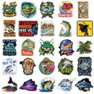 Pacote de adesivos para pesca ao ar livre, 50 unidades de decalques de vinil para água Pacote de adesivos para pesca ao ar livre, 50 unidades de decalques de vinil para água