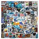 Pacote de adesivos para pesca de vinil para grafite ao ar livre, 100 unidades
