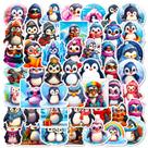 Pacote de adesivos Penguin Cartoon Animal Vinyl 50 unidades à prova d'água Pacote de adesivos Penguin Cartoon Animal Vinyl 50 unidades à prova d'água