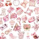 Pacote de adesivos Pink Aesthetic, 50 peças de adesivos fofos de vinil PET Pacote de adesivos Pink Aesthetic, 50 peças de adesivos fofos de vinil PET