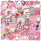 Pacote de adesivos Pink Graffiti Anime, vinil impermeável, 60 unidades Pacote de adesivos Pink Graffiti Anime, vinil impermeável, 60 unidades