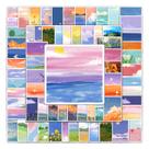 Pacote de adesivos, pintura a óleo de paisagem, 100 peças Aesthetic Natu