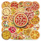 Pacote de adesivos Pizza, 50 unidades de vinil impermeável para telefone e laptop