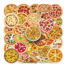 Pacote de adesivos Pizza Gourmet Anime, vinil impermeável, 50 unidades
