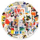 Pacote de adesivos Pop Art, 50 peças de arte abstrata colorida