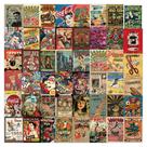 Pacote de adesivos, pôster vintage retrô, 50 unidades à prova d'água