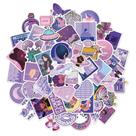 Pacote de adesivos Purple Aesthetic, 50 unidades, decalques de vinil à prova d'água