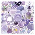 Pacote de adesivos Purple Aesthetic, 50 unidades, decalques de vinil à prova d'água