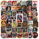 Pacote de adesivos Retro Classic Car Anime, vinil impermeável, 50 unidades