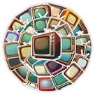 Pacote de adesivos Retro TV Vintage Television Cartoon x50 Pacote de adesivos Retro TV Vintage Television Cartoon x50