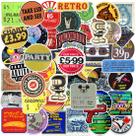 Pacote de adesivos retrô, vintage, estilo americano, 50 unidades Pacote de adesivos retrô, vintage, estilo americano, 50 unidades