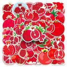 Pacote de adesivos: romã, 50 peças, lindas frutas de desenho animado, impermeáveis Pacote de adesivos: romã, 50 peças, lindas frutas de desenho animado, impermeáveis