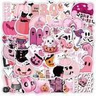 Pacote de adesivos rosa de Halloween, 100 unidades fantasmas fofos, abóboras