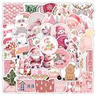 Pacote de adesivos rosa de Natal, 100 peças de vinil deco à prova d'água