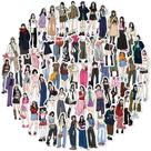 Pacote de adesivos, roupa feminina moderna, 65 unidades à prova d'água Pacote de adesivos, roupa feminina moderna, 65 unidades à prova d'água