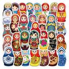 Pacote de adesivos Russian Matryoshka Doll, 50 unidades de vinil impermeável Pacote de adesivos Russian Matryoshka Doll, 50 unidades de vinil impermeável
