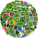 Pacote de adesivos Sad Frog Anime, vinil impermeável, 50 unidades