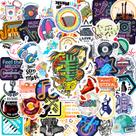 Pacote de adesivos, símbolos musicais infantis, anime, 50 unidades