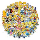 Pacote de adesivos Simpsons Anime 50 unidades de vinil impermeável de 3-8 cm