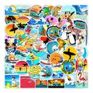 Pacote de adesivos Surfing, 50 unidades de decalques de vinil impermeáveis