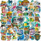 Pacote de adesivos Surfing Theme, 50 unidades para laptops, garrafas, etc.