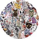 Pacote de adesivos Tattoo Style Cat, 50 unidades de vinil de desenho animado japonês