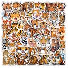 Pacote de adesivos Tiger Cartoon Animal, 54 unidades impermeáveis para crianças Pacote de adesivos Tiger Cartoon Animal, 54 unidades impermeáveis para crianças