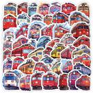 Pacote de adesivos Train Engine, 50 unidades de vinil colorido para locomotivas