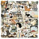 Pacote de adesivos Vintage Fairy Tale Cartoon, 50 unidades à prova d'água