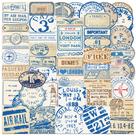 Pacote de adesivos Vintage Travel, 50 unidades, bilhete retrô Postma