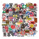 Pacote de adesivos Warning Sign Anime, 100 peças de desenho animado decorativo Pacote de adesivos Warning Sign Anime, 100 peças de desenho animado decorativo