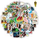Pacote de adesivos Wizard Of Oz Anime, vinil impermeável, 50 unidades