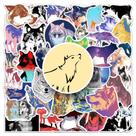 Pacote de adesivos Wolf Animal, 50 unidades de vinil estético à prova d'água Pacote de adesivos Wolf Animal, 50 unidades de vinil estético à prova d'água