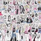 Pacote de adesivos Y2K Aesthetic Fashion Outfit, 50 unidades