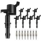 Pacote de bobina de ignição e substituição de velas de ignição para Ford 5.4L V8