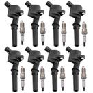 Pacote de bobinas de ignição e conjunto de velas de ignição Iridium Ford 4,6 L 5,4 L